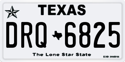 TX license plate DRQ6825