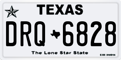 TX license plate DRQ6828