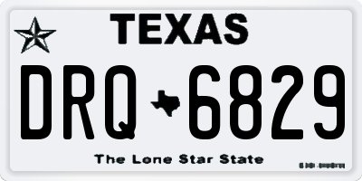 TX license plate DRQ6829