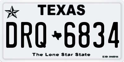 TX license plate DRQ6834