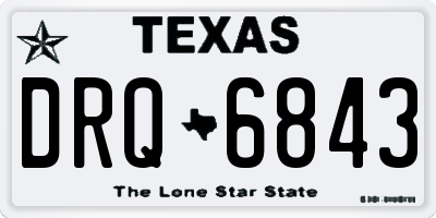 TX license plate DRQ6843