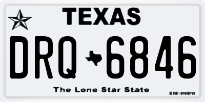 TX license plate DRQ6846