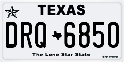 TX license plate DRQ6850