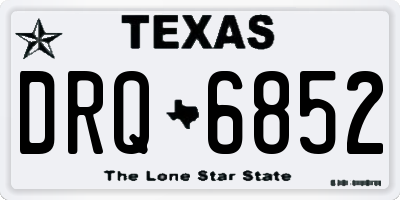 TX license plate DRQ6852