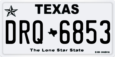 TX license plate DRQ6853