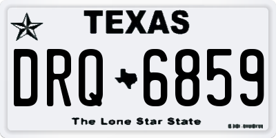 TX license plate DRQ6859