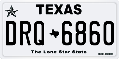 TX license plate DRQ6860