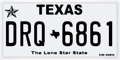 TX license plate DRQ6861