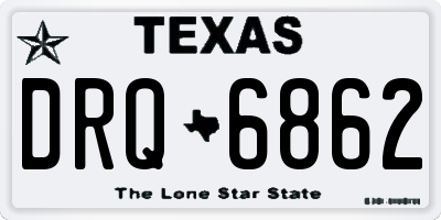 TX license plate DRQ6862
