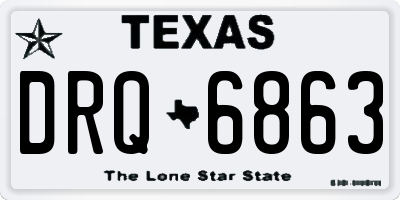 TX license plate DRQ6863