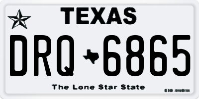 TX license plate DRQ6865