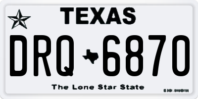 TX license plate DRQ6870