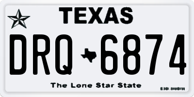 TX license plate DRQ6874