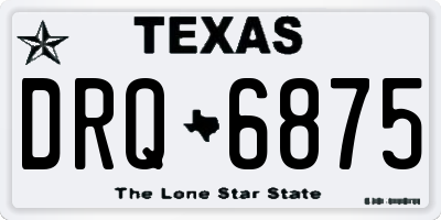 TX license plate DRQ6875