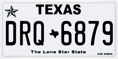 TX license plate DRQ6879