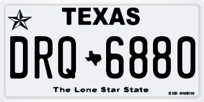 TX license plate DRQ6880