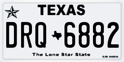 TX license plate DRQ6882