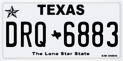 TX license plate DRQ6883