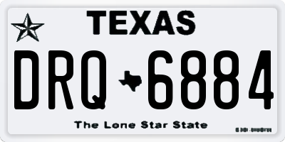 TX license plate DRQ6884