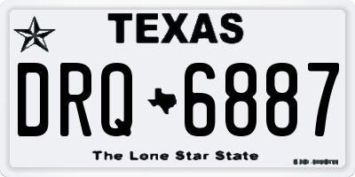 TX license plate DRQ6887