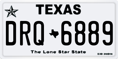 TX license plate DRQ6889