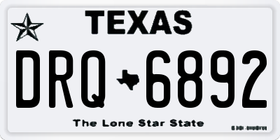 TX license plate DRQ6892