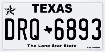 TX license plate DRQ6893