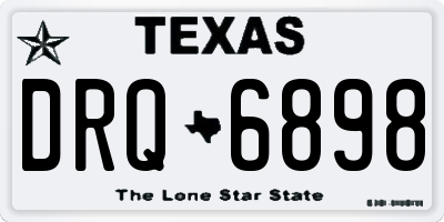 TX license plate DRQ6898