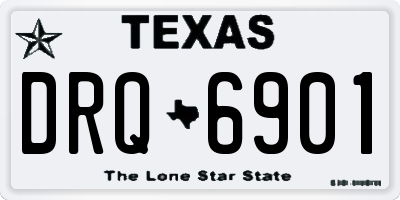 TX license plate DRQ6901