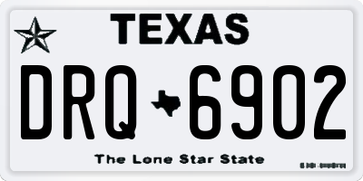TX license plate DRQ6902