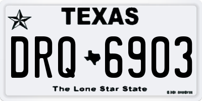 TX license plate DRQ6903