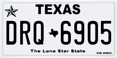 TX license plate DRQ6905