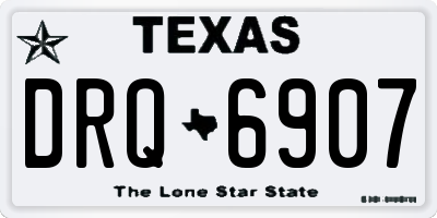 TX license plate DRQ6907