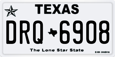 TX license plate DRQ6908
