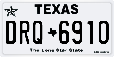 TX license plate DRQ6910