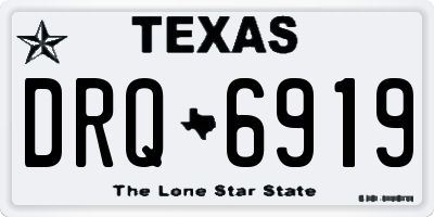 TX license plate DRQ6919