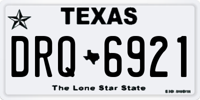 TX license plate DRQ6921