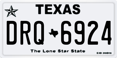 TX license plate DRQ6924