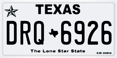 TX license plate DRQ6926