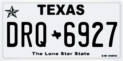 TX license plate DRQ6927