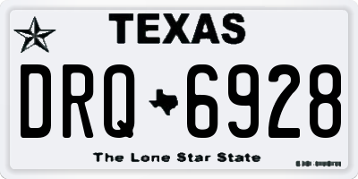 TX license plate DRQ6928