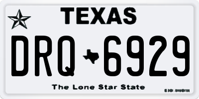 TX license plate DRQ6929