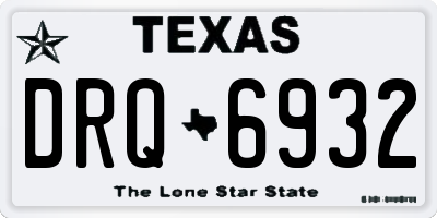 TX license plate DRQ6932