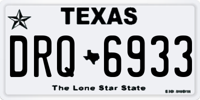 TX license plate DRQ6933