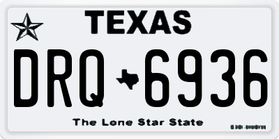 TX license plate DRQ6936
