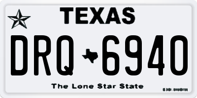 TX license plate DRQ6940