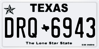 TX license plate DRQ6943