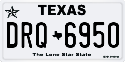 TX license plate DRQ6950