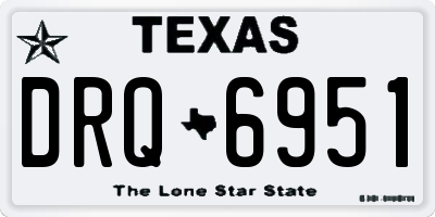 TX license plate DRQ6951
