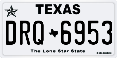 TX license plate DRQ6953